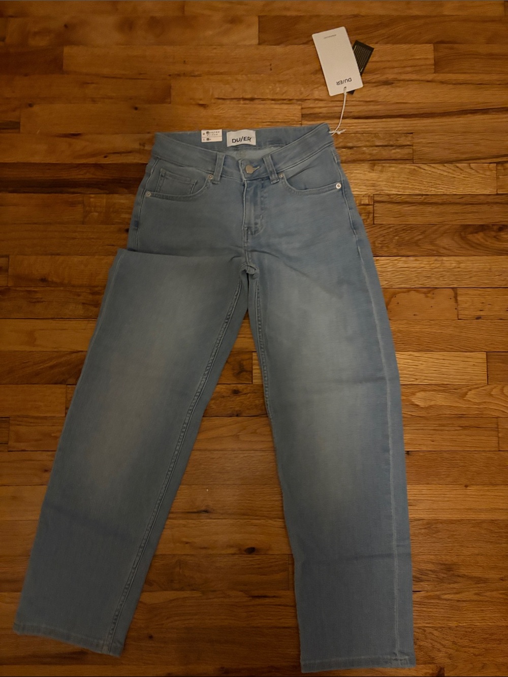 DL1961 Light Blue Women's Straight-Leg Jeans